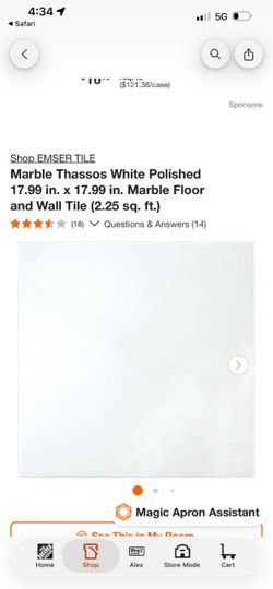 Marble Thassos White Polished tiles total 40pcs