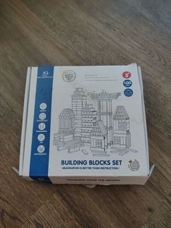 Wooden building blocks set toys