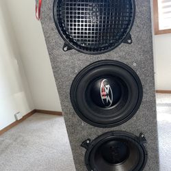 Three, 10 Inch Subwoofers.
