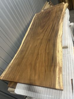 8 ft 4 in Live Edge Saman Slab Table - No. 19
