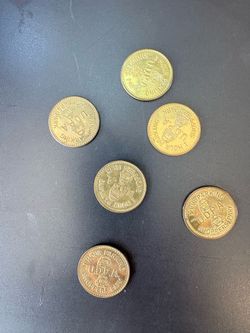6 Vintage University District U.D.P.A. Parking Tokens
