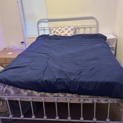 Queen Bed frame & Mattress Optional 