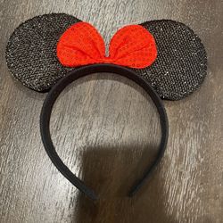 Mouse Ears - Black And Red Sequined Ears 