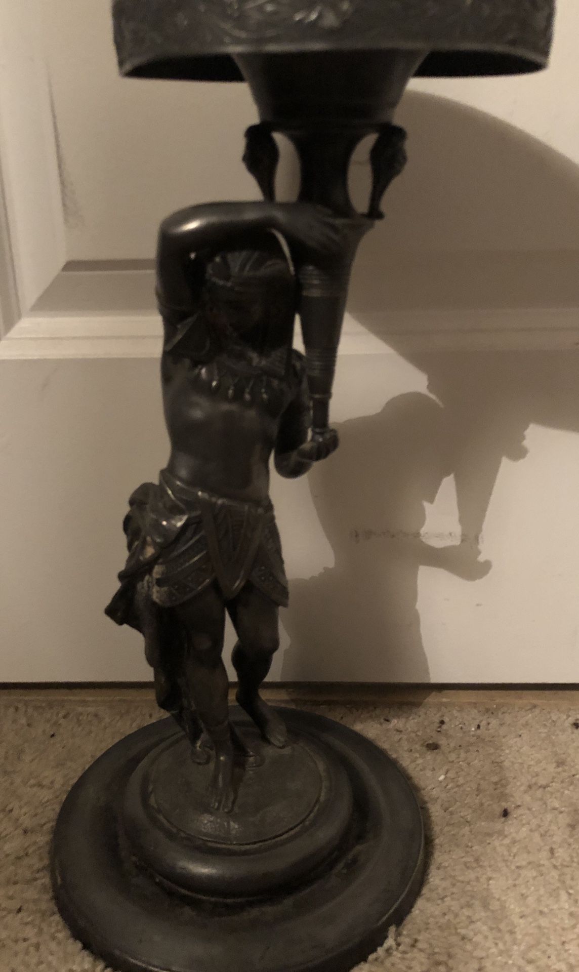 Taunton silver plate Egyptian statue holder