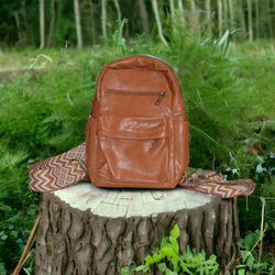 Leather Crossbody Backpack 