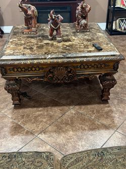 Casa mollino  3 piece set  Ashley furniture European inspired design with faux marble top
