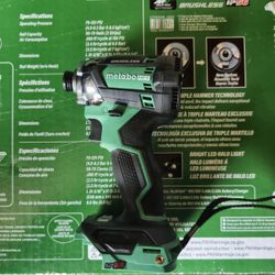 Metabo HPT 18-volt 1/4-in Brushless Cordless
Impact Driver