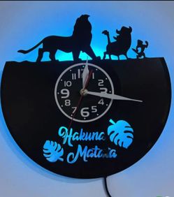 LION KING THEME VINYL RECORD WALL CLOCK