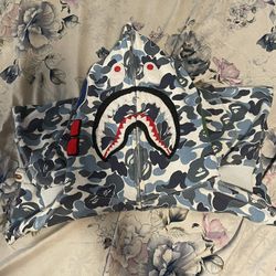 BAPE Shark Hoodie Blue Camo 