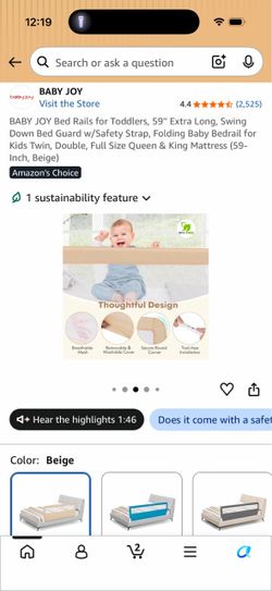Baby Bed Rail