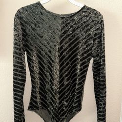 Green Velvet Bodysuit