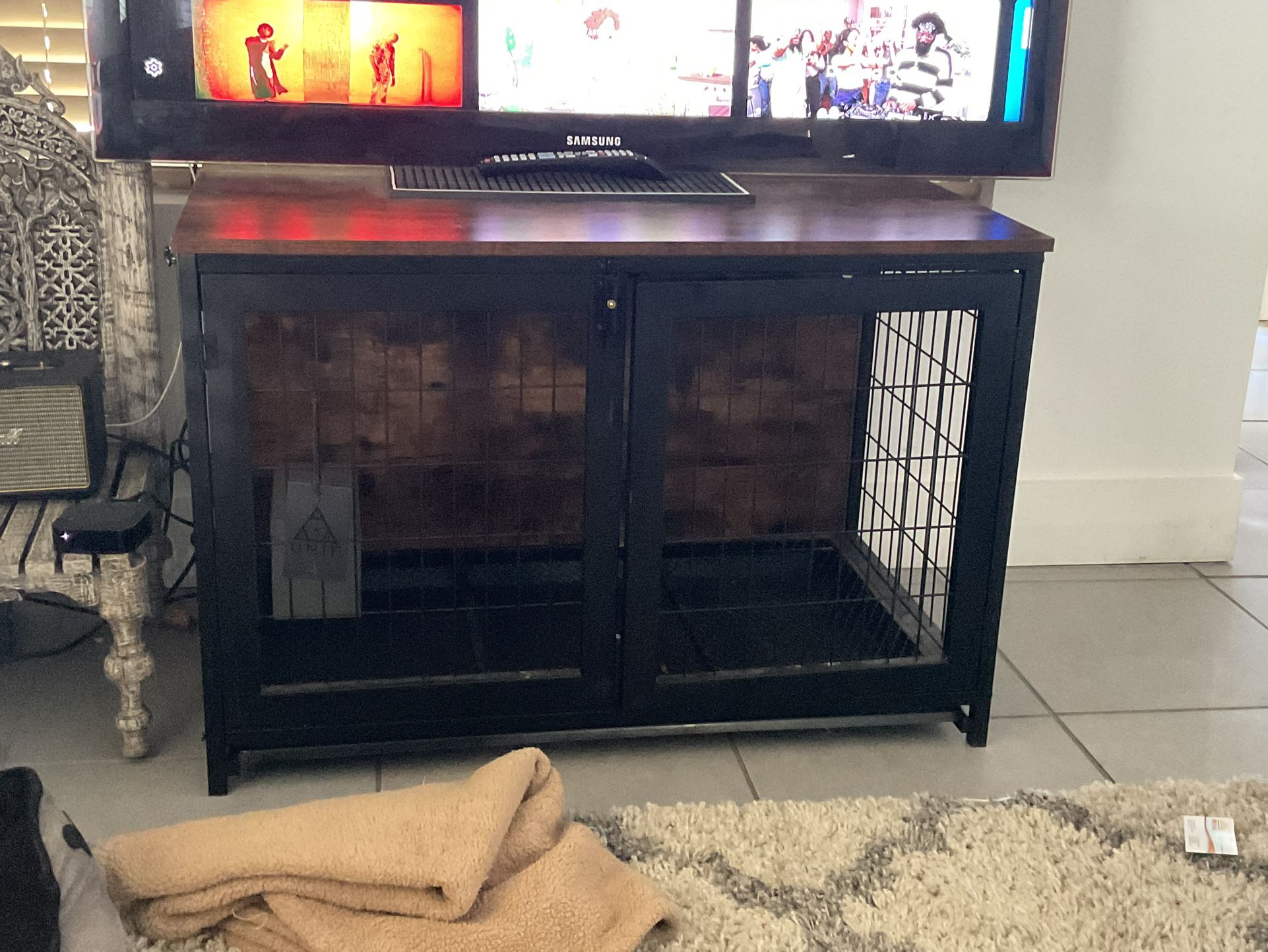 Large Wooden Dog Crate 