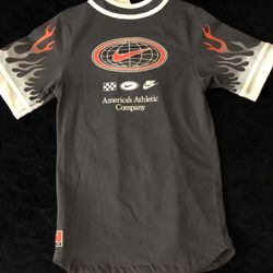 Team Nike Sports Mens Size Small (fits Like M) Flame Button Up Jersey Shirt NWT