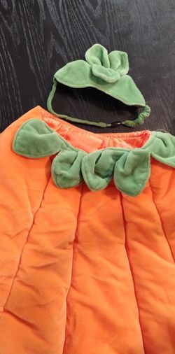 Pumpkin Dog Costume w/Hat - Large 