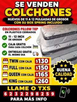 Colchones nuevos entrega inmediata