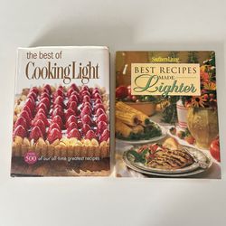 Lot of 2 Cookbooks Best Recipes Made Lighter / The Best Of Cooking Light