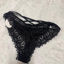 New Xl Black Lace Panty Lingerie 
