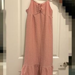 Women Long Maxi Dress, Pink, Size S, Travel