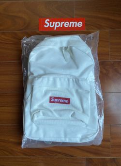 Supreme - Canvas Backpack ( WHITE )