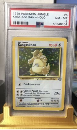 1999 Pokemon Jungle Kangaskhan Holo unlimited #5/64 PSA 8 