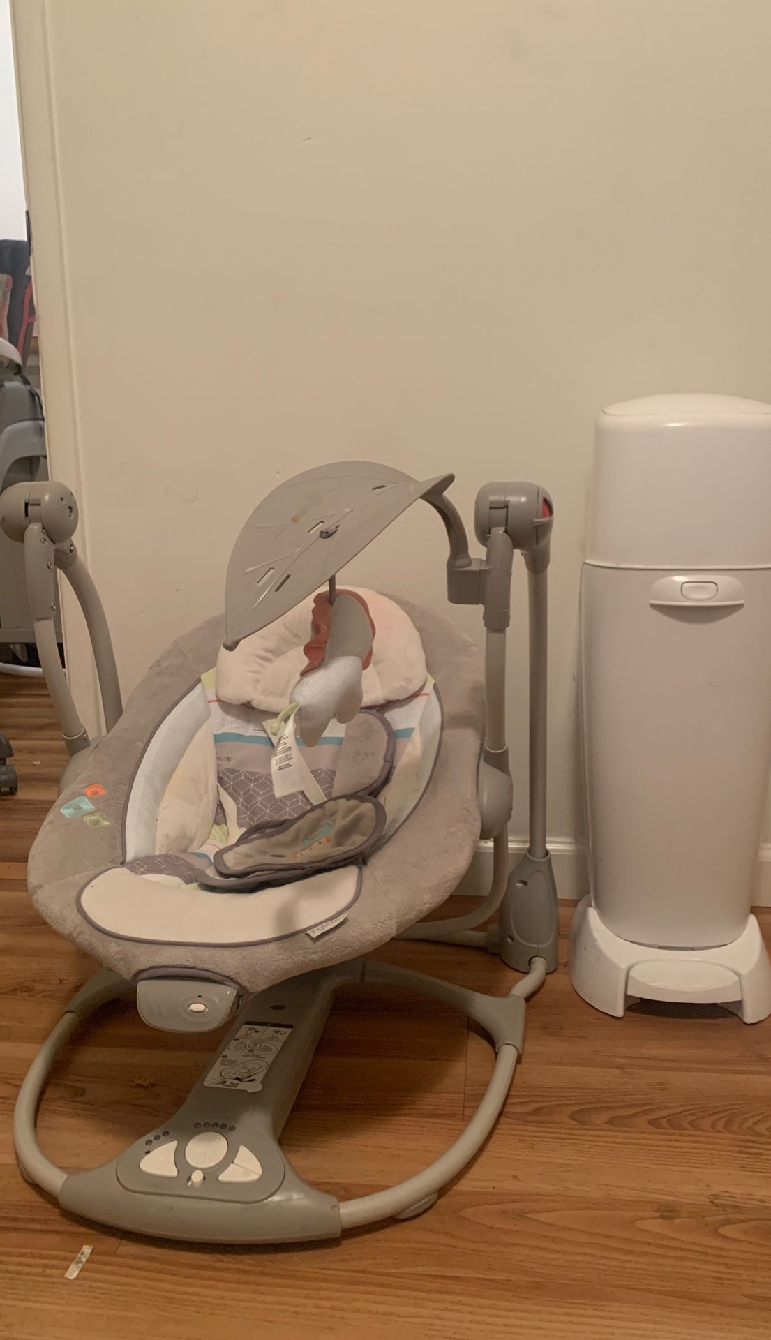Baby Swing And Diaper Genie
