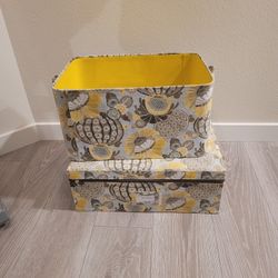 Large Waverly Fabric Storage Bins