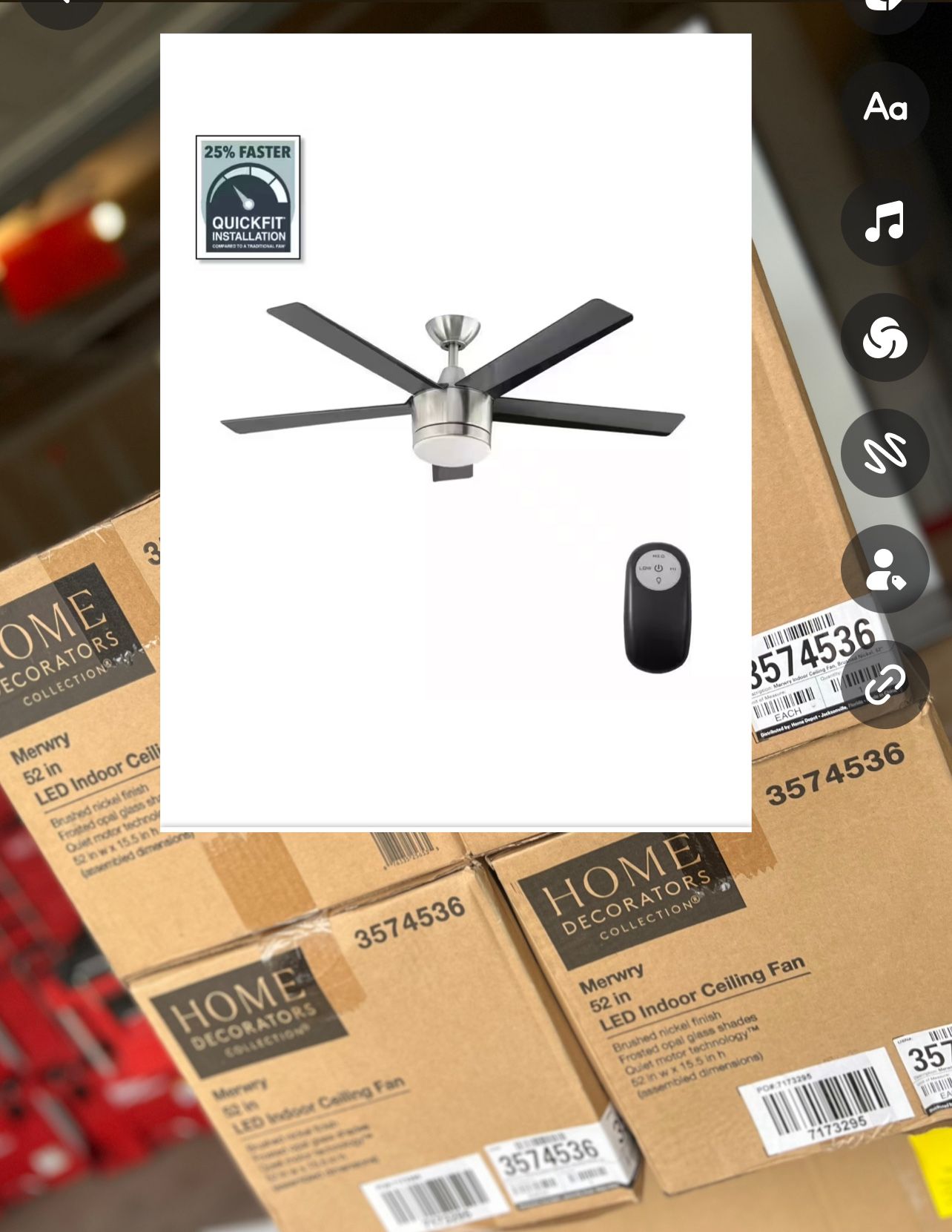 Home Decorators Collection Merwry 52 in. Integrated LED Indoor Brushed Nickel Ceiling Fan with Light