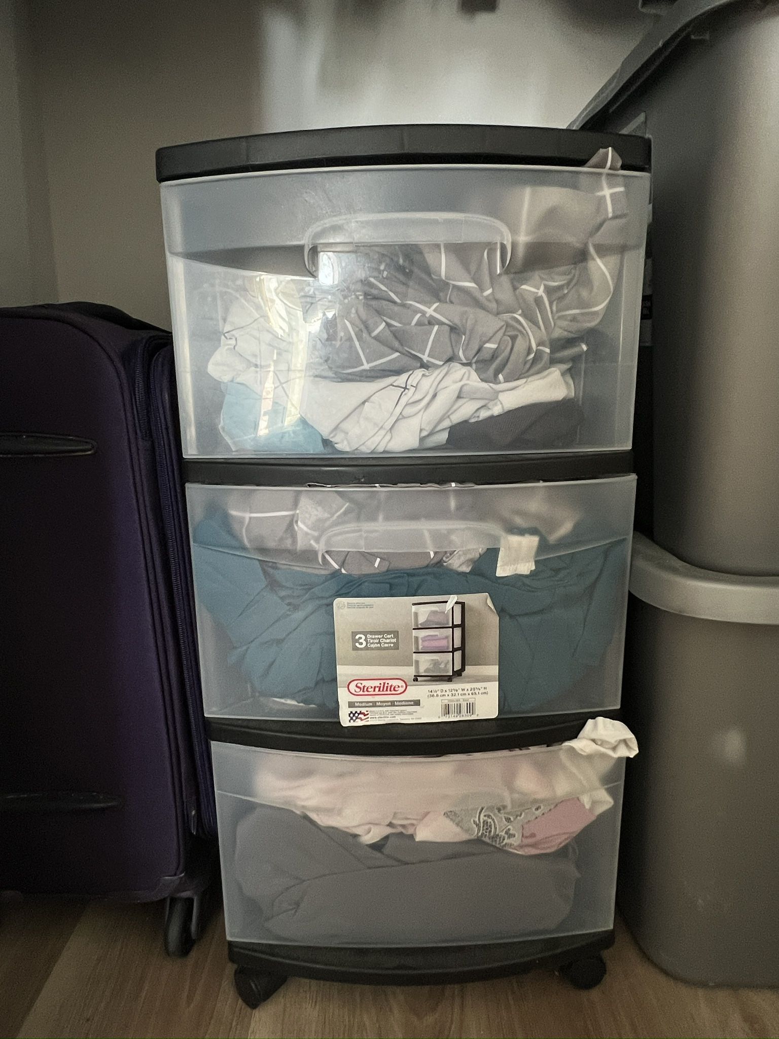 Plastic Drawer Storage Cart