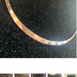 Sterling Silver Itaor  925 Made In Italy, Gold Tone, Silver Serpentine Necklace