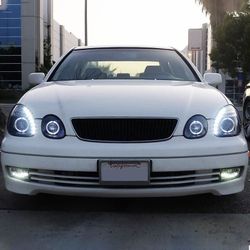 Spec-D Projector Headlights Lexus GS300 GS400 GS430 (98-05) LED Halo Black or Chrome