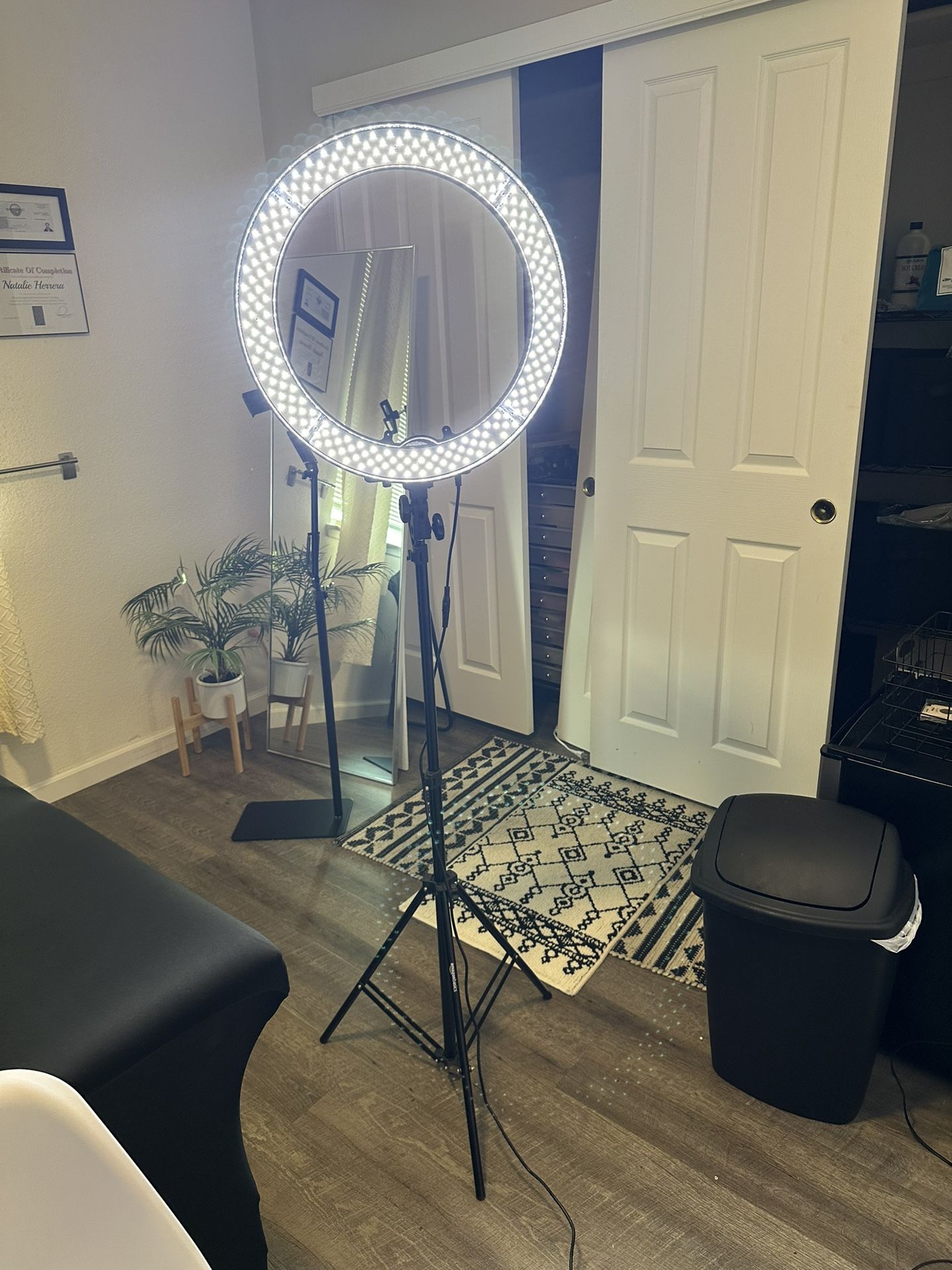 NEEWER Ring Light 18inch Kit: 55W 5600K Professional LED RING LIGHT(With Amazon basics stand)
