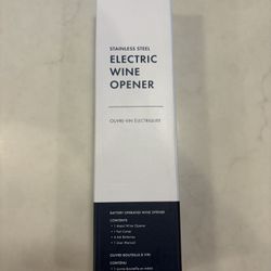 Mark & Graham Stainless Steel Electric Wine Opener With Batteries (New)