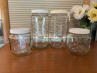 Golden Harvest Mason Jar Style Glass Canisters