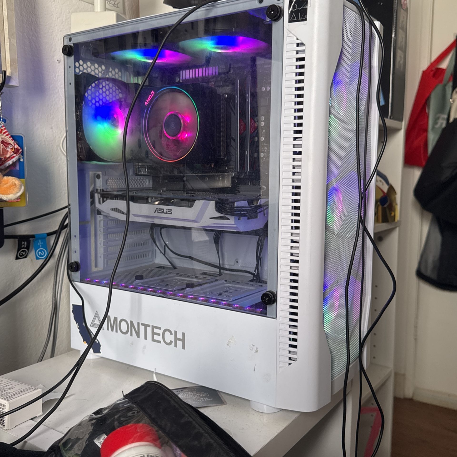 USED Custom Gaming PC 3rd Gen AMD RYZEN 5 3500X 6core CPU 16GB DDR4 250GB SSD GTX1060