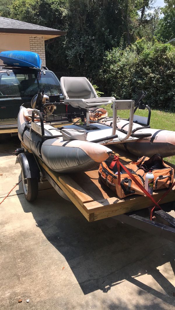 One man pontoon boat and trailer for Sale in Crystal River, FL OfferUp