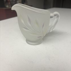 Vintage Indiana Glass Willow Frost Creamer 