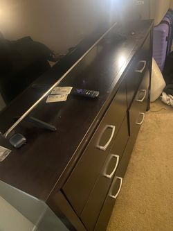 Brown Dresser and nightstand