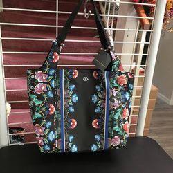 Nanette Laporte,Shoulder Bag, Do mask Floral, Measurements, Base 14”x6” H 13”