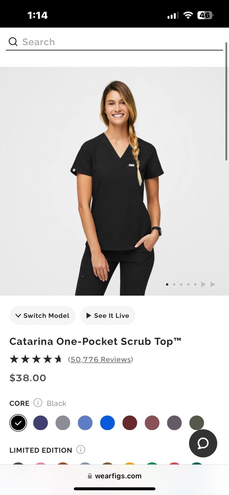 Figs Caterina Scrub Top