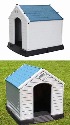 Brand New $75 Plastic Dog House Medium/Large Pet Indoor Outdoor All Weather Shelter Cage Kennel 35x31x32”