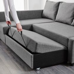 IKEA Friheten Couch with Chaise, Storage, and Pull Out Bed - Used
