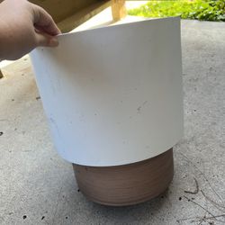 Lightweight Planting Pot, White And Gold(no Really)