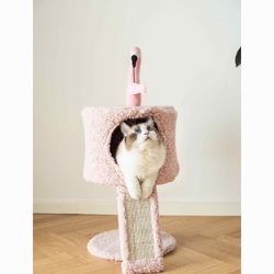 Catry 32-in Flamingo Design with Sisal Scratching Post Cat Tree, Pink