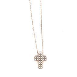 14K Gold Diamond Cross Necklace