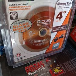 Ridgid Glass / Mosaic Diamond Blade 4". Chip - Free Smooth Cuts. 