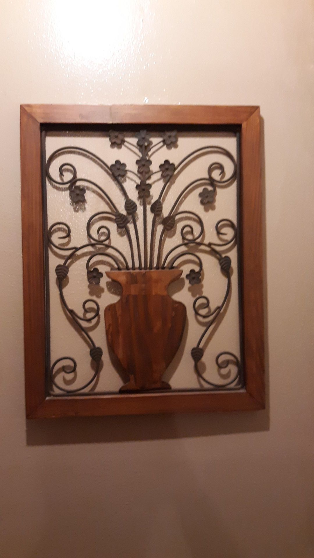 Wooden and metal wall decor