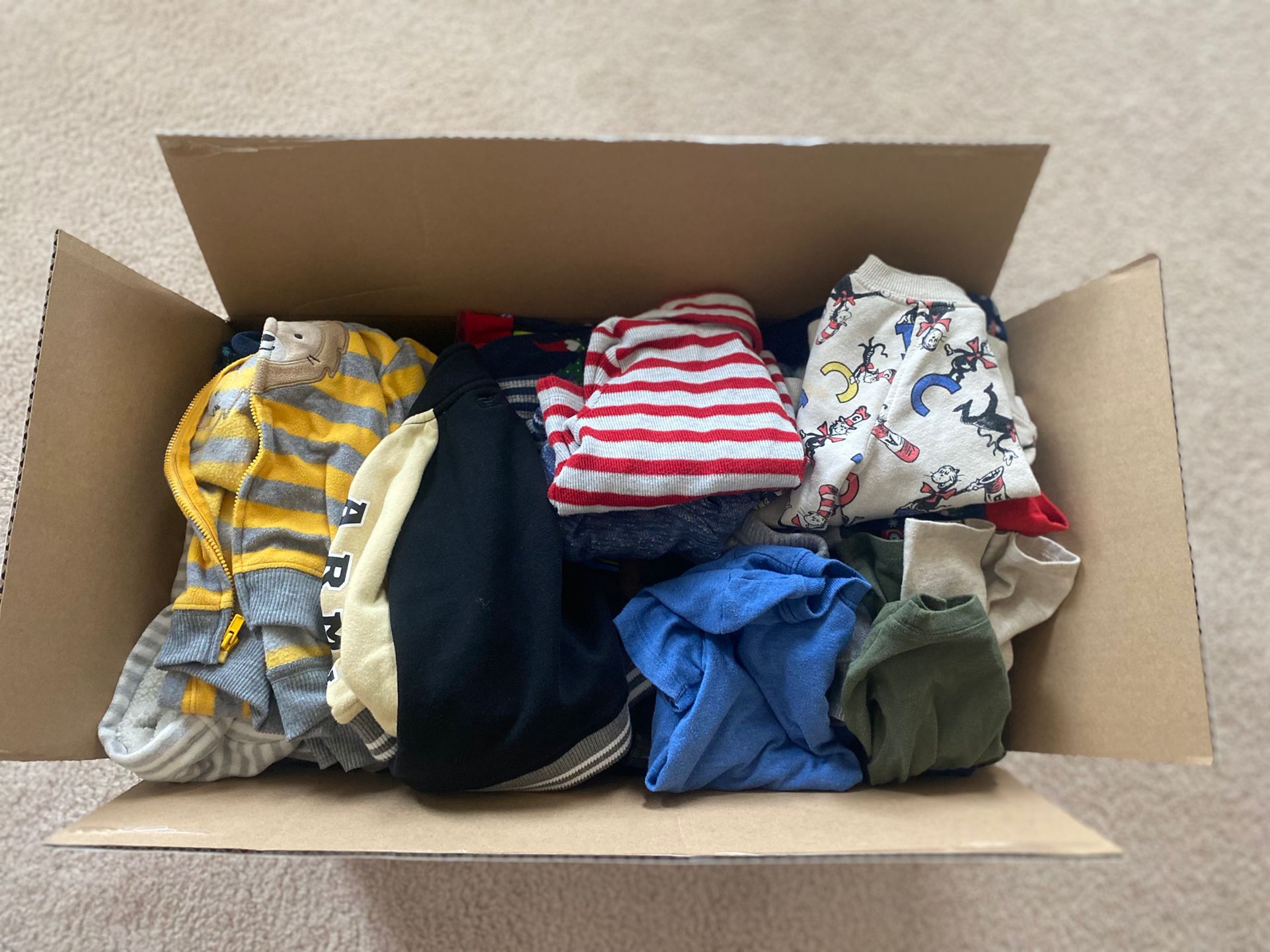 Box Of Boys Clothes 12-18 Months 