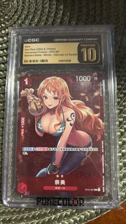 CGC 10 Pristine Nami One Piece ST01-007 Alternate Art Parallel