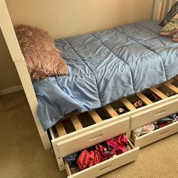 Bunk Beds with a drawer under the second bed