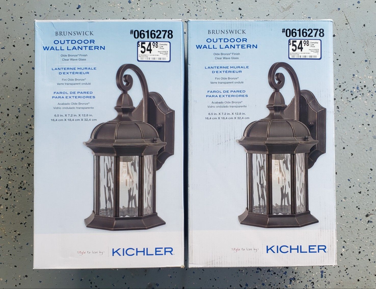 KICHLER BRUNSWICK BRONZE OUTDOOR PORCH WALL LIGHTS for Sale in Davie ...